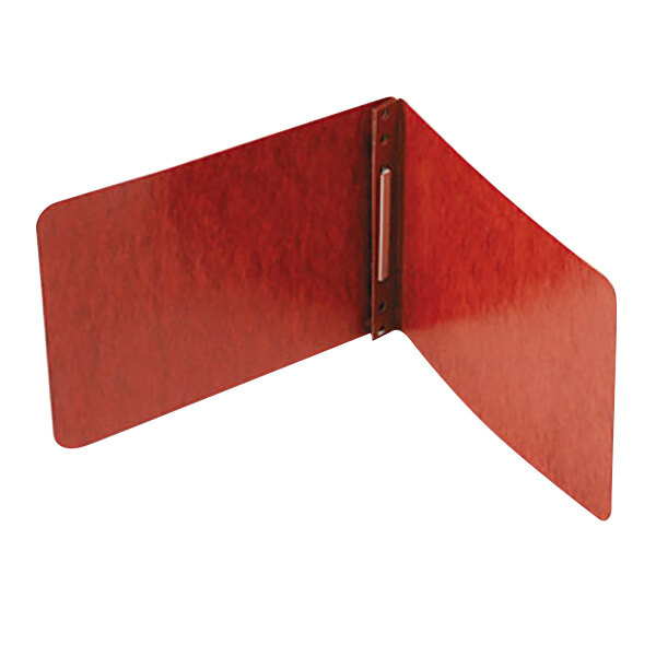 Acco 11038 8 1/2" x 5 1/2" Red Pressboard Report Cover with Prong Fastener