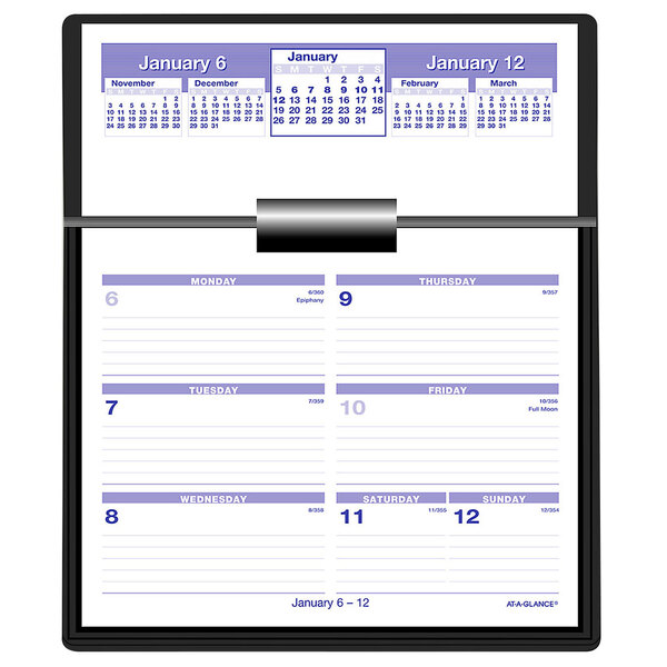 At-A-Glance SW705X50 Flip-A-Week 5 5/8" x 7" White 2023 Desk Calendar Refill