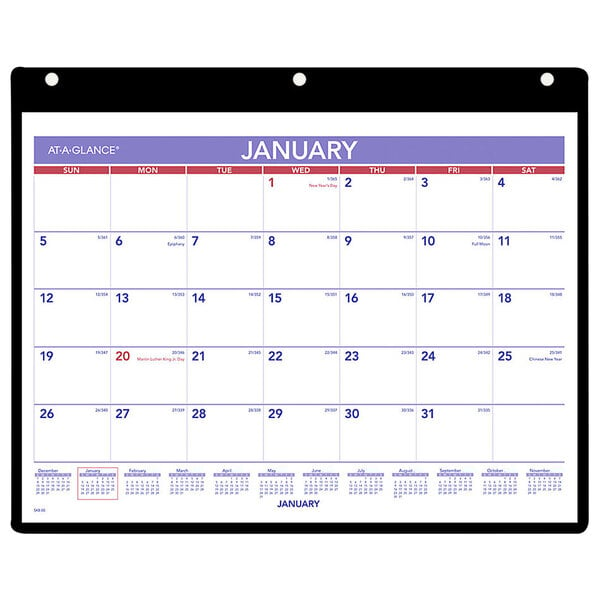 At-A-Glance SK800 11" x 8 1/4" Monthly January 2023 - December 2023 Desk / Wall Calendar