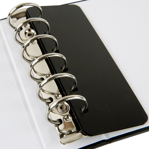 Adams ARB59LB 10 1/2" x 5 5/8" Black 6Ring Ledger Binder with 1" Round