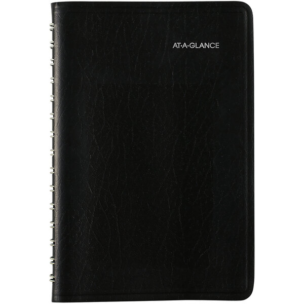 At-A-Glance SK4400 DayMinder 4 7/8" x 8" Black January 2023 - December 2023 Daily / Hourly Appointment Book