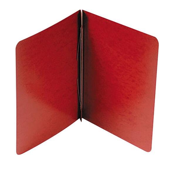 Acco 25078 8 1/2" x 11" Red Presstex Side Bound Report Cover with Prong Fastener - 3" Capacity