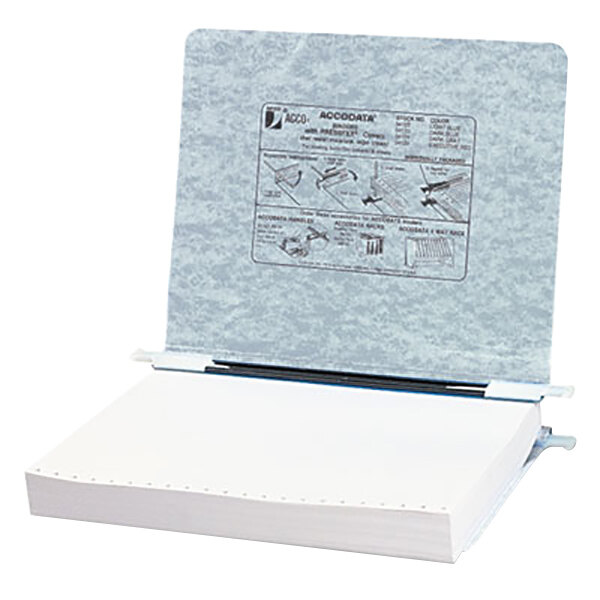 Acco 54124 Letter Size Side Bound Hanging Data Post Binder - 6" Capacity with 2 Fasteners, Light Gray
