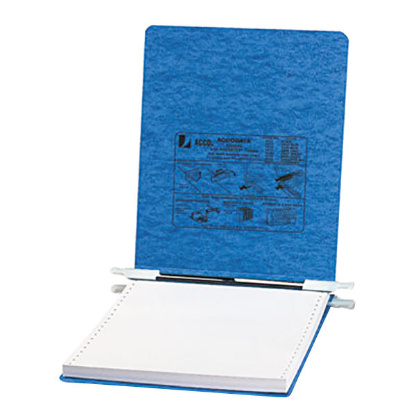 Acco 54112 9 1/2" x 11" Top Bound Hanging Data Post Binder - 6" Capacity with 2 Fasteners, Light Blue