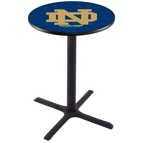 Holland Bar Stool L211B3628ND-ND 30" Round University of Notre Dame Pub Table