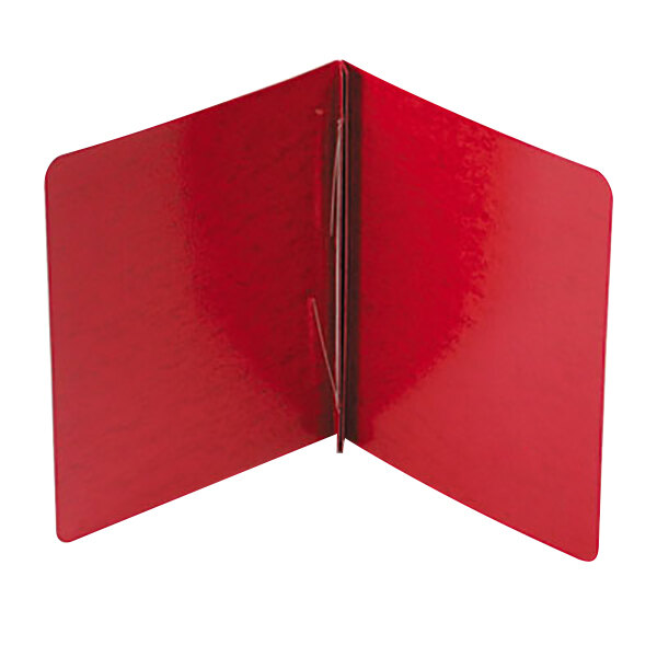 Acco 25079 8 1/2" x 11" Executive Red Presstex Side Bound Report Cover with Prong Fastener - 3" Capacity
