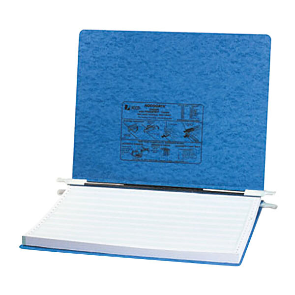 Acco 54072 11" x 14 7/8" Side Bound Hanging Data Post Binder - 6" Capacity with 2 Fasteners, Light Blue