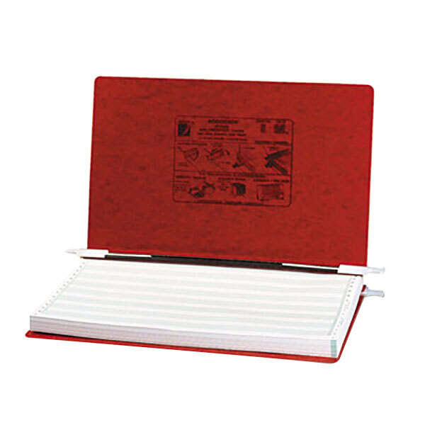 Acco 54049 8 1/2" x 14 7/8" Side Bound Hanging Data Post Binder - 6" Capacity with 2 Fasteners, Executive Red