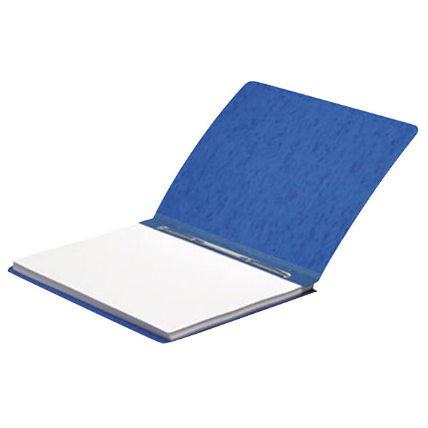 Acco 25073 8 1/2" x 11" Dark Blue Presstex Side Bound Report Cover with Prong Fastener - 3" Capacity