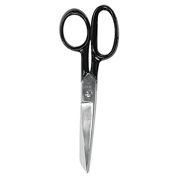 Clauss 10259 7" Hot Forged Carbon Steel Pointed Tip Shears with Black Straight Handle