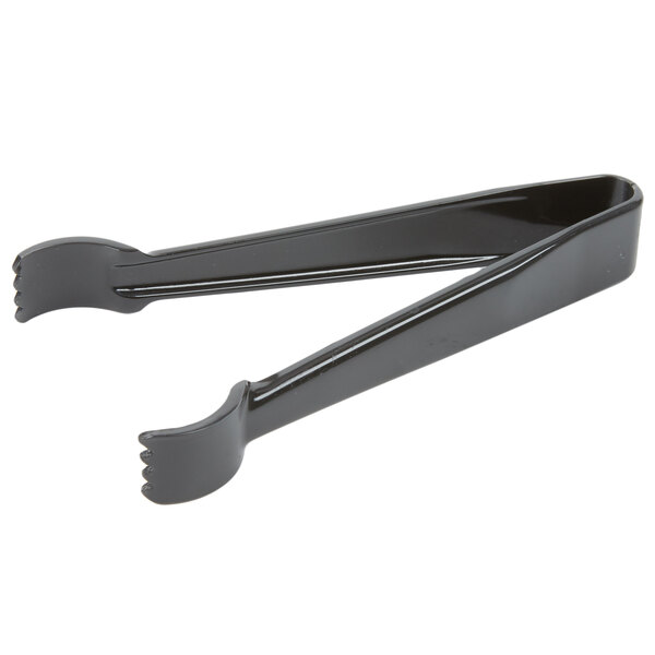 Carlisle 480603 Carly 6" Black Plastic Pom Tongs