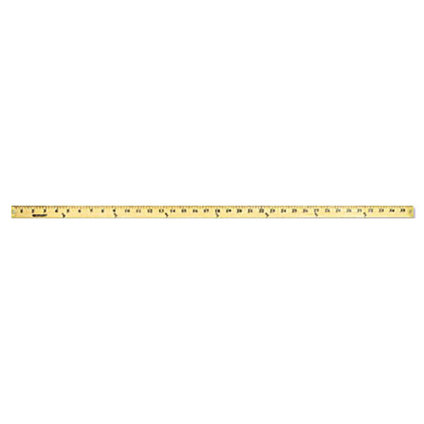 Westcott 10425 36" Wood Yard Stick with Metal Ends - 1/8" Standard Scale