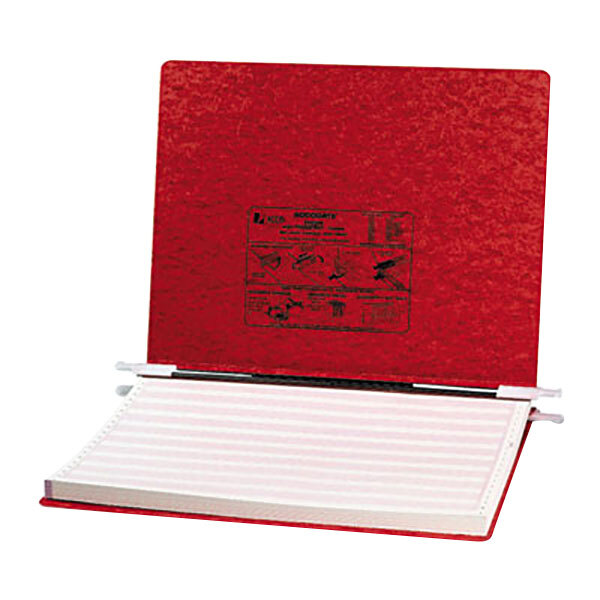 Acco 54079 11" x 14 7/8" Side Bound Hanging Data Post Binder - 6" Capacity with 2 Fasteners, Executive Red