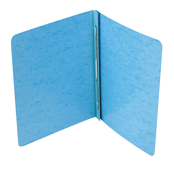 Acco 25072 8 1/2" x 11" Light Blue Presstex Side Bound Report Cover with Prong Fastener - 3" Capacity