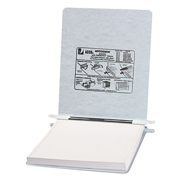 Acco 54114 9 1/2" x 11" Top Bound Hanging Data Post Binder - 6" Capacity with 2 Fasteners, Light Gray