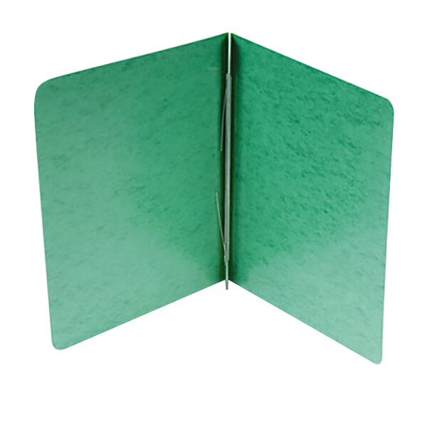 Acco 25076 8 1/2" x 11" Dark Green Presstex Side Bound Report Cover with Prong Fastener - 3" Capacity