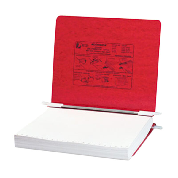 Acco 54129 Letter Size Side Bound Hanging Data Post Binder - 6" Capacity with 2 Fasteners, Executive Red