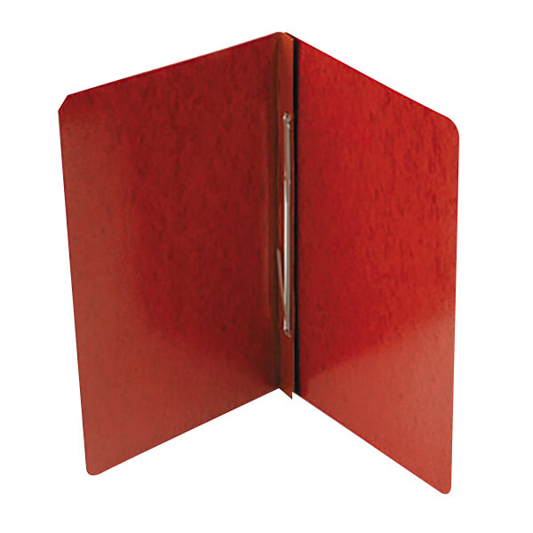 Acco 30078 8 1/2" x 14" Red Presstex Side Bound Legal Report Cover with Prong Fastener - 3" Capacity