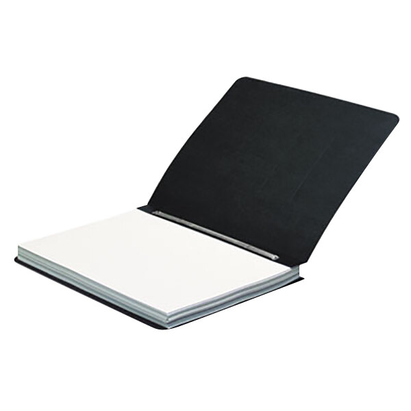 Acco 25971 8 1/2" x 11" Black Pressboard Side Bound Report Cover with Prong Fastener - 3" Capacity