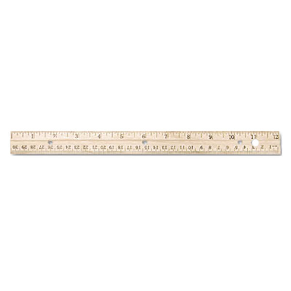 Westcott Hole Punched Wood Ruler English and Metric With Metal Edge 12 Inches Westcott Hole Punched Wood Ruler English and Metric With Metal Edge 12 Inches