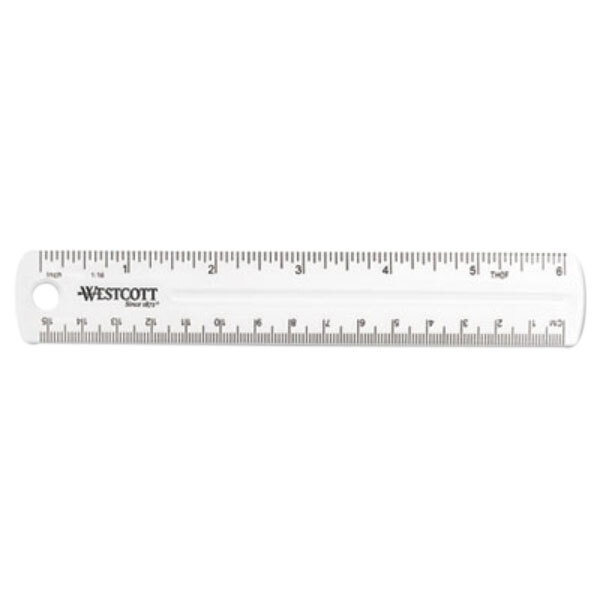 Ruler 6 inch Clear Plastic