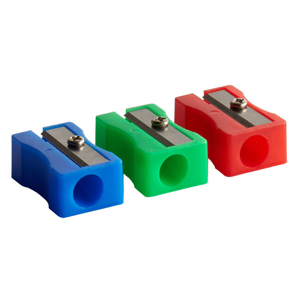 Westcott 15993 Assorted Color Manual Pencil Sharpeners   - 24/Pack