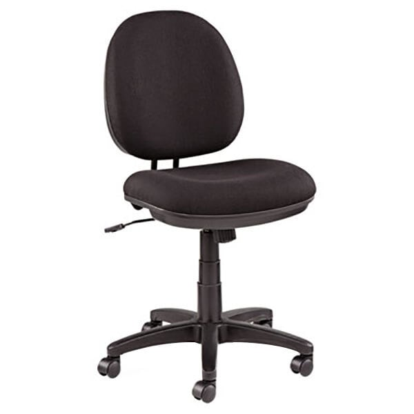 Alera ALEIN4811 Interval Black Fabric Office Chair with Black Swivel Nylon Base