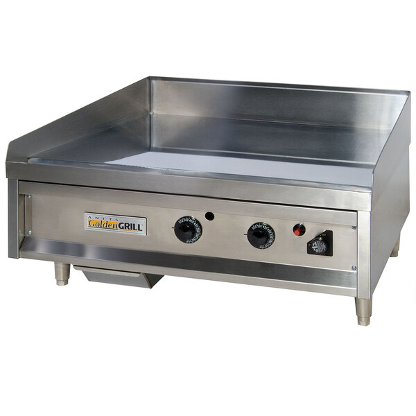 Anets A24X24AGS 24" Liquid Propane Countertop Griddle with Thermostatic Controls - 53,000 BTU