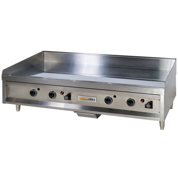 Anets A24X48AGM 48" Natural Gas Countertop Griddle with Manual Controls - 120,000 BTU