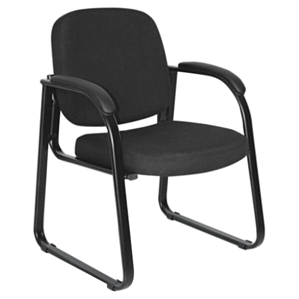 Alera ALERL43C11 Reception Black Fabric Arm Chair