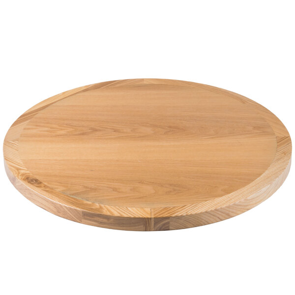 BFM Seating 36" Round Natural Ash Veneer Indoor Table Top