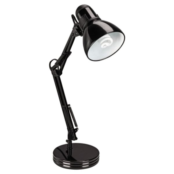 Alera ALELMP603B 22" Black Architect Desk Lamp with Adjustable Arm