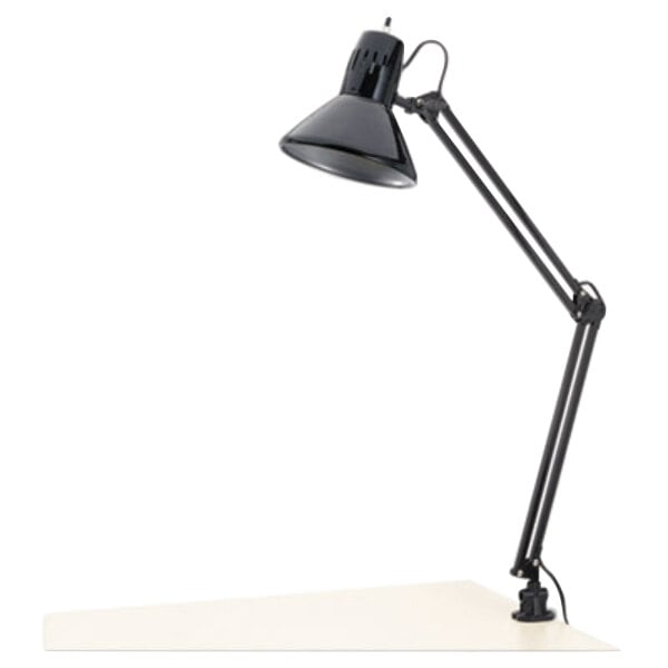Alera ALELMP702B 28" Black Clamp-On Architect Lamp with Adjustable Arm