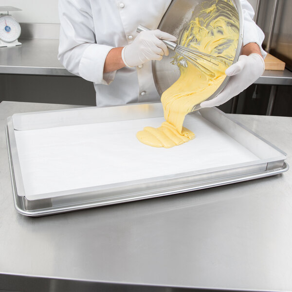 Baker's Mark 18" x 26" Full Size Extender and Bun Pan Sheet Cake Pan Set