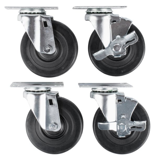 Vollrath 38099 Equivalent 4" Swivel Casters for ServeWell Hot and Cold Food Tables - 4/Set