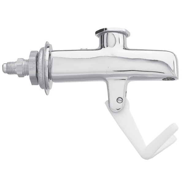 A Fisher glass filler head with a chrome finish.