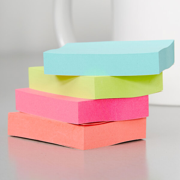 3M 653AN Post-It® Cape Town Collection 1 1/2" x 2" Sticky Note - 12/Pack