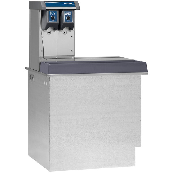 Follett VU155N0LL Vision 150 lb. Auto-Fill Countertop Ice and Water Dispenser with Lever Dispensing