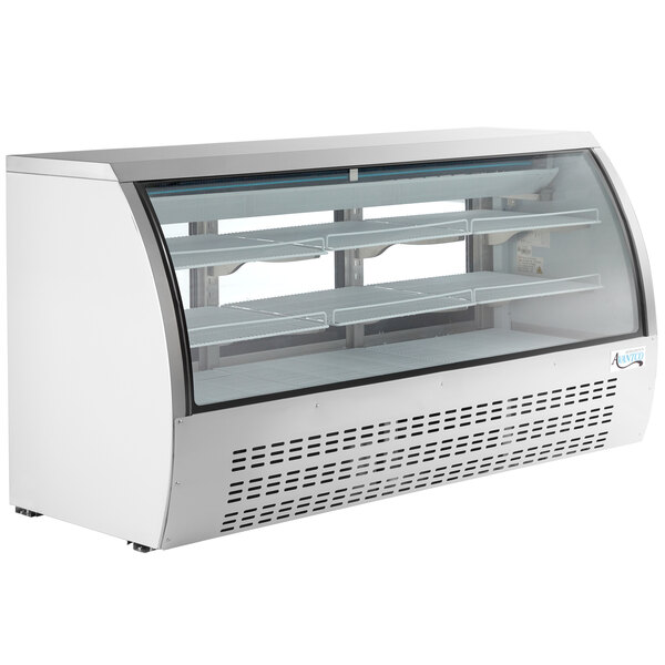 Avantco DLC82HCW 82" White Curved Glass Refrigerated Deli Case