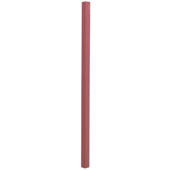 A rosewood colored rectangular pole.