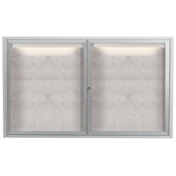 Aarco LODCC3660R 36" x 60" Silver Enclosed Locking Aluminum Indoor