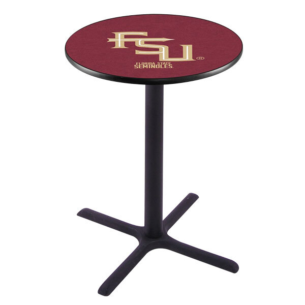 A Holland Bar Stool Florida State University pub table with the logo on it.