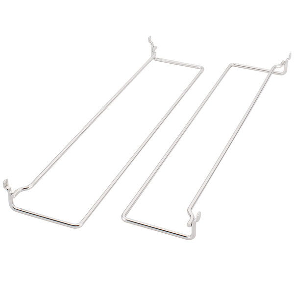 Two Cres Cor metal wire racks with handles.