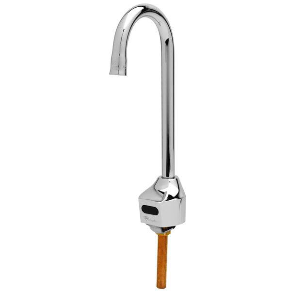 T&S EC-3100-TMV Deck Mounted ChekPoint Hands-Free Sensor Faucet with Thermostatic Mixing Valve - 11 1/4" High Rigid Gooseneck Nozzle with 4 1/8" Spread