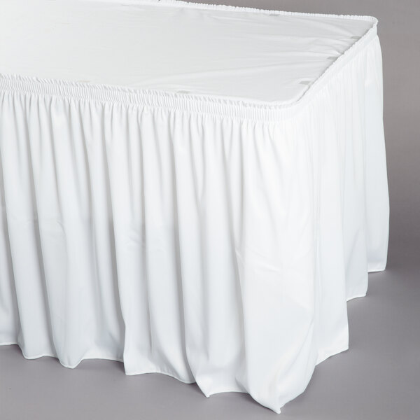 Snap Drape 5412EG29S3010 Wyndham 17' 6" x 29" White Shirred Pleat