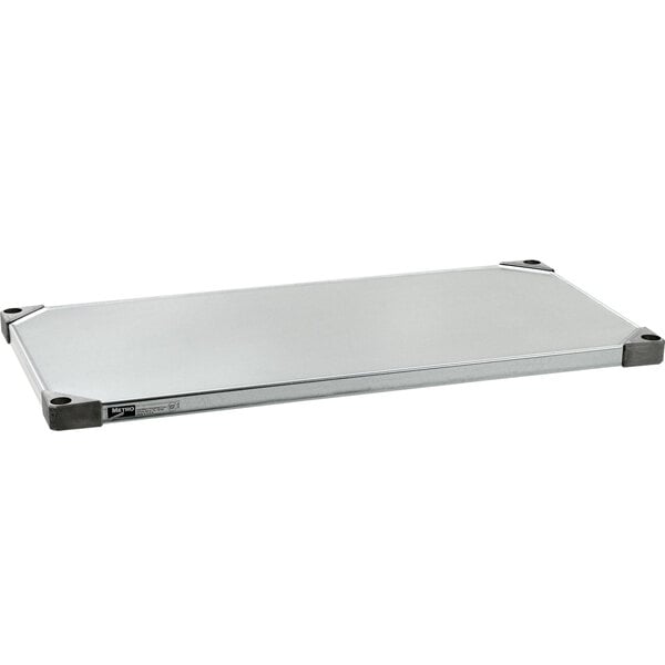 Metro 1460FS 14" x 60" 18 Gauge Flat Stainless Steel Solid Shelf
