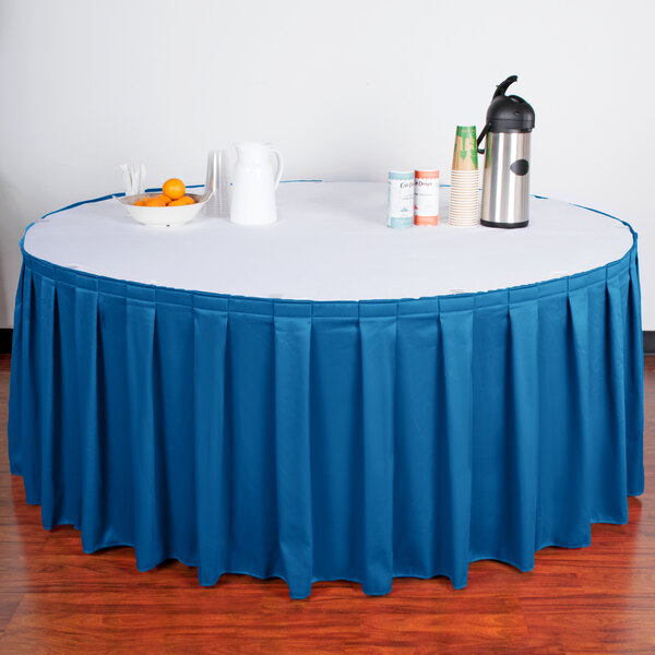 Blueberry Box Pleat Table Skirt, How To Make A Box Pleated Round Table Skirt