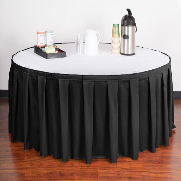 Box Pleat Table Skirt With Velcro Clips, How To Make A Box Pleated Round Table Skirt