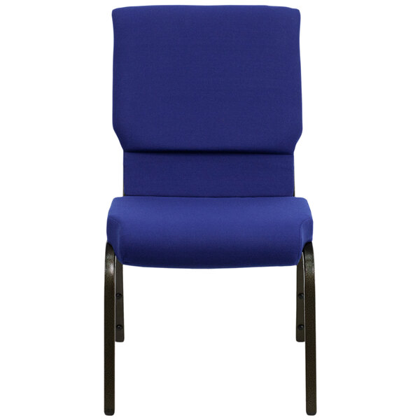 Flash Furniture XUCH60096NVYGG Navy Blue 18 1/2" Wide Church Chair