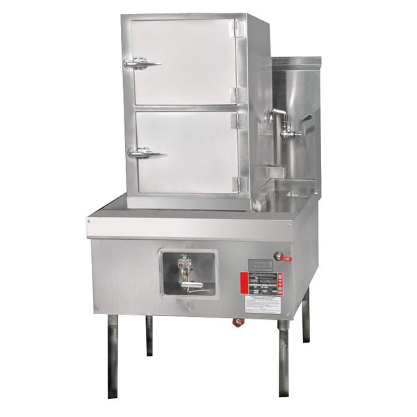 Town YFSTMRSSN Natural Gas Two Compartment Fired Steamer Range with